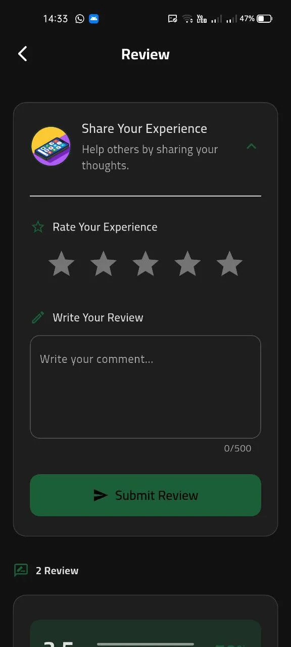 FruitsHubDarkAddReview