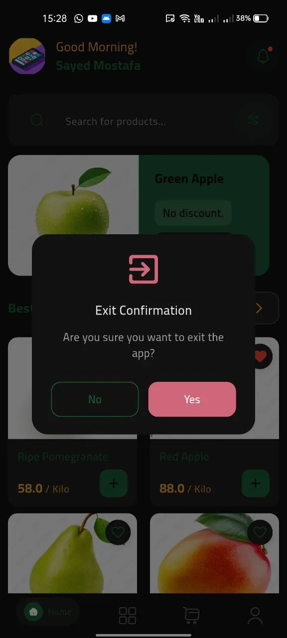 FruitsHubDarkDialogExitApp