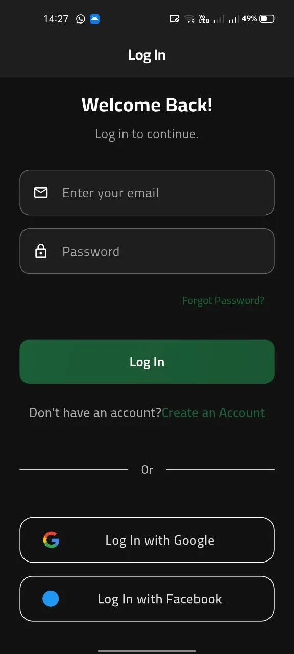 FruitsHubDarkLogin