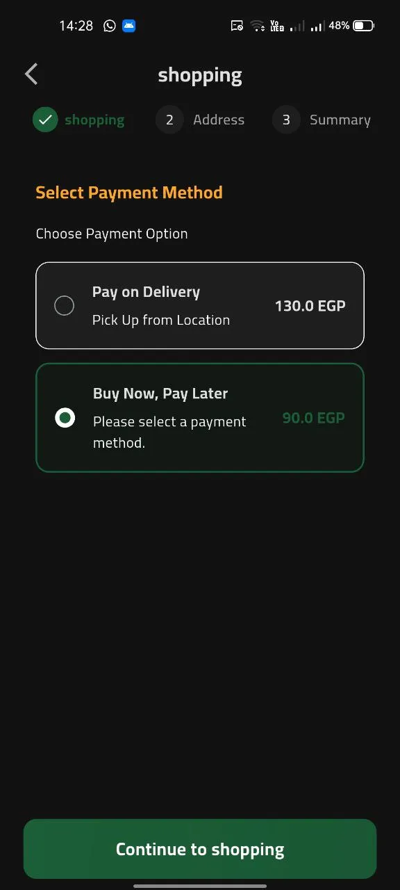 FruitsHubDarkPaymentMethod1