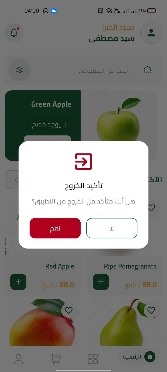 FruitsHubLightExitApp